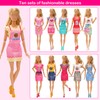 Barwa 58 - Piece Doll Clothes Dresses & Accessories Set