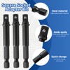 Uenhoy 10 Pack 1/4" Impact Adapter Set, Black Square Socket