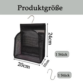 ClcIosis Clothes Peg Bag for Outdoors, Easy Hanging Hook, Peg Bag for Clothespins, Black Clothespin Basket, Portable, Used Family Bathroom and Garden Outdoor