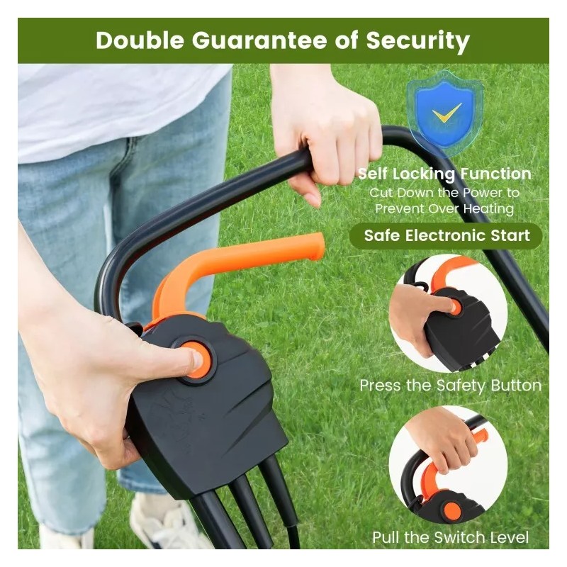 Costway 12-AMP 13.5" Corded Electric Grass Corded Lawn Mower Adjustable