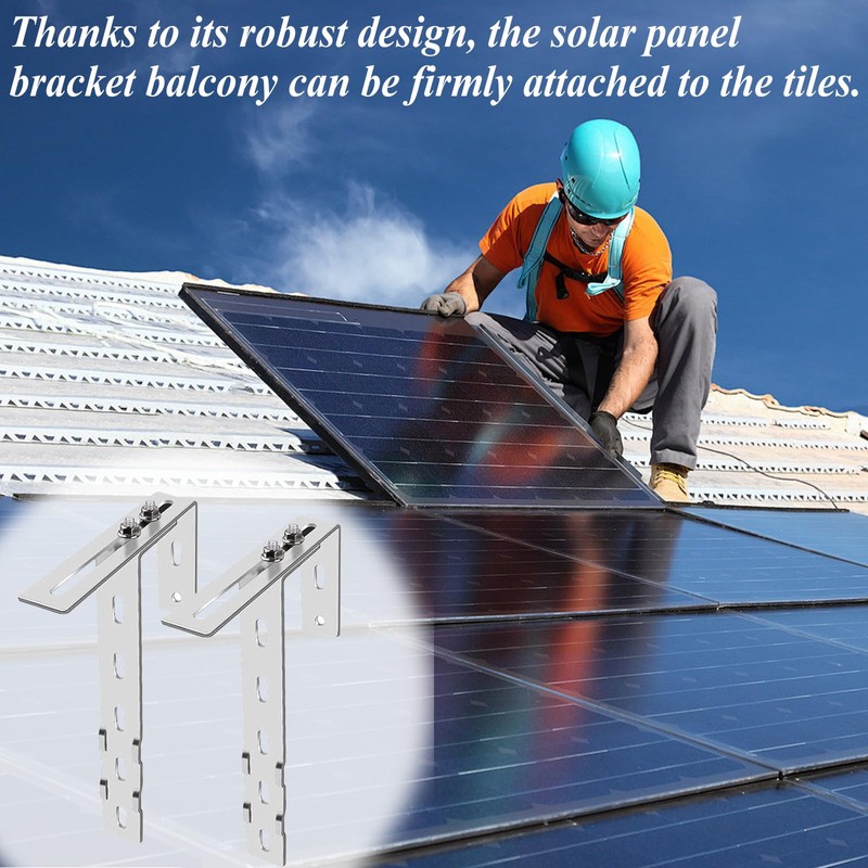 Set of 2 Adjustable Balcony Brackets for Solar Modules, Solar