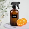Worldgsb Glass Spray Bottles, 16oz Amber Glass Spray Bottles with