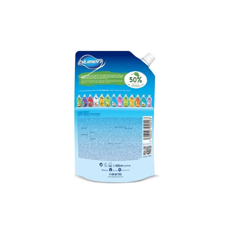 BLUMEN Jabón Líquido Para Manos Pouch Cherry Blossom 1.05 lt