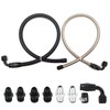 6AN Power Steering Pump Hose Kit 25Inch Leak-Proof High/Low Pressure