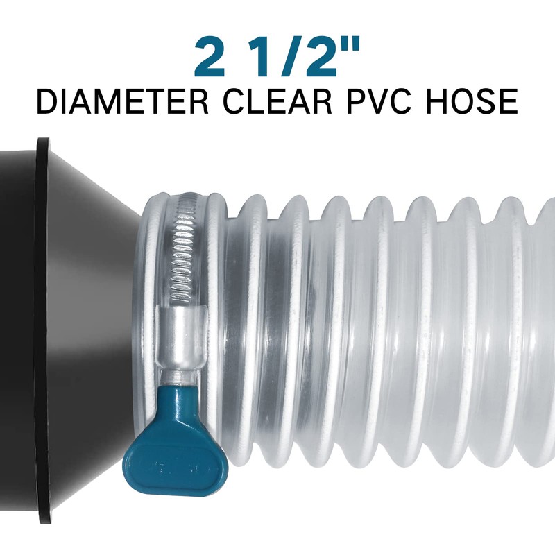 Qucship PVC Dust Collection Hose 2 1/2" x 20' -