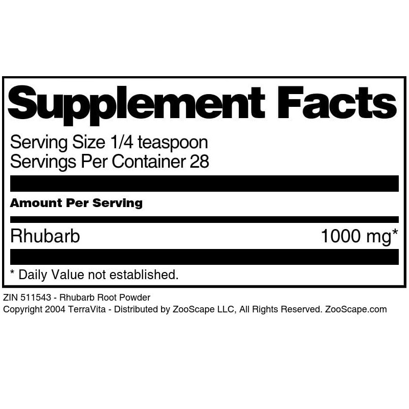 Rhubarb Root Powder (1 oz, ZIN: 511543)