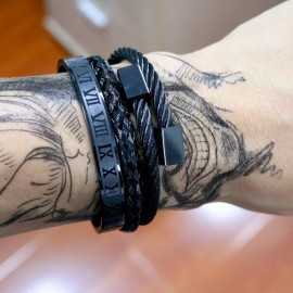 K&H Pulseras Caballero Regalo Novios Papá Amigo Acero Inox