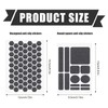 6 Sheets Grey Grip Stickers, Universal Anti-Slip Cell Phone &