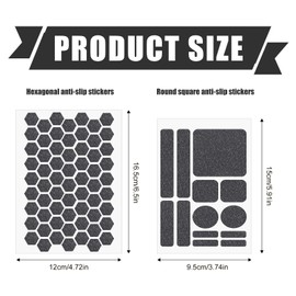 6 Sheets Grey Grip Stickers, Universal Anti-Slip Cell Phone & Mouse Grip Tape Pre-Cut Strips Decal Tape Stickers for Camera Cup Mouse Game Controller