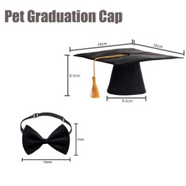 Graduation Pet Caps Small Dog Graduation Hats with Tassel Pet Graduation Costume for Dogs Cats Holiday Costume Accessory