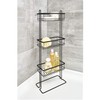 iDesign Everett Metal Standing Shower Caddy, 3-Tier Bath Shelf Baskets