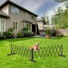16 FT Industrial Metal Expandable Barricade，Retractable Traffic Fence with Casters,