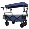ESPIDOO 480Lbs Collapsible Wagon with Canopy: Heavy Duty Folding Cart