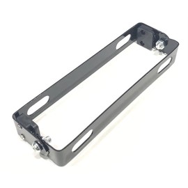 Audiofan Motorcycle License Plate Bracket, Stainless Steel, Easy Installation, Universal License Stay, 180° Angle Adjustment, Moped, Black