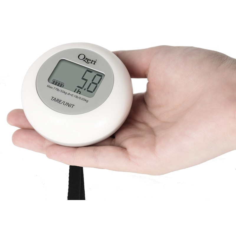 Ozeri Twist-and-Go Kinetic Kitchen and Luggage Scale, Battery-Free