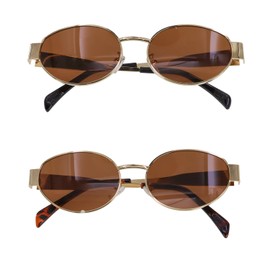 SYF-UN 2Pack Retro Oval Sunglasses for Women Men Designer Trendy Sun Glasses Classic Shades UV400 Protection