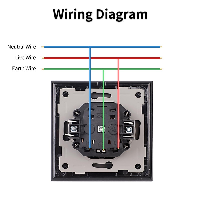 JIMEIDA Socket Glass Black with Waterproof Cover with Hook 16