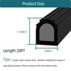 Tintvent D Shape EPDM Rubber Seal Strip, Self-Adhesive Rubber Weather