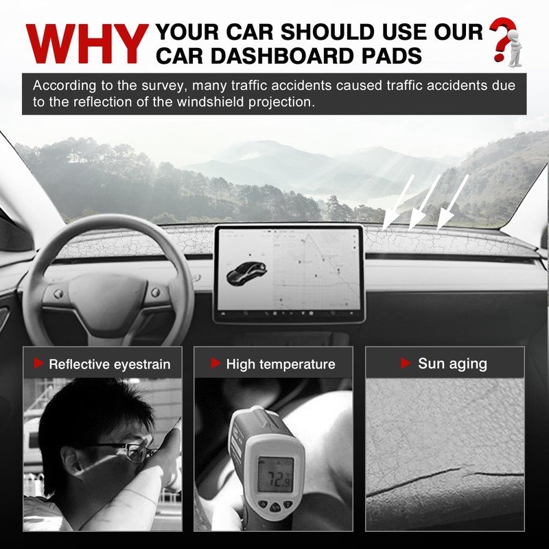 Autorder Dashboard Cover Mat for 2023-2025 2026 Nissan Ariya Accessories