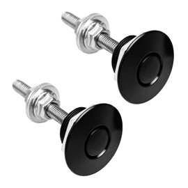Nihfien 2Pcs 1.25in Universal Aluminum Vehicle Hood Pins,Quick Release Lock Latch Bumper for Car, Bumper Quick Release Latch License Plate Clip Hood Pins Lock for Bumper Hood or DIY - Golden