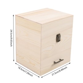 Hteedy 3 Tiers Essential Oil Storage Box, Wooden Perfume Bottle Display Organizer Case w/59 Slots, for 15 ml Bottles Nail Polish Collection Holder