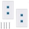 Ethernet Wall Plate Cat6 2Pack,Cat 6 Wall Plate Female-Female Compatible