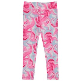 BTween Girls’ 4 Pack Leggings Set, Exercise, Sports Tights with Wide Waistband for Girls, Rose,7/8