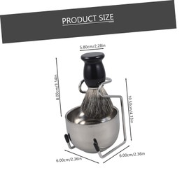 OHPHCALL Complete Male Shaving Brush Kit Gentle Beard Brush Shave Bowl Stand and Cup for Barbers or Home Shaving