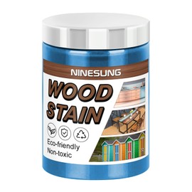 Ninesung Blue Wood Stain and Dye Powder for Indoor and Outdoor Furniture | Fast Drying Wood Pigment Coloring (Blue, 4 Ounces)
