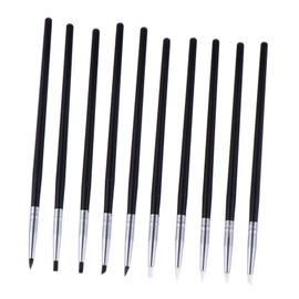 PACKOVE 10Pcs Nail Art Silicone Dotting Embossing Pens for Professional Home Use Reusable Tracing Tools for Nail Design Carving Sculpting Compact Easy to Clean