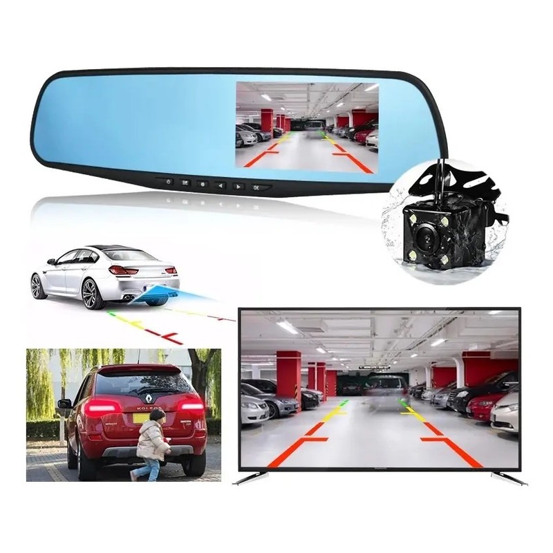 Camara De Reversa Espejo Retrovisor Accesorios Para Autos Hd