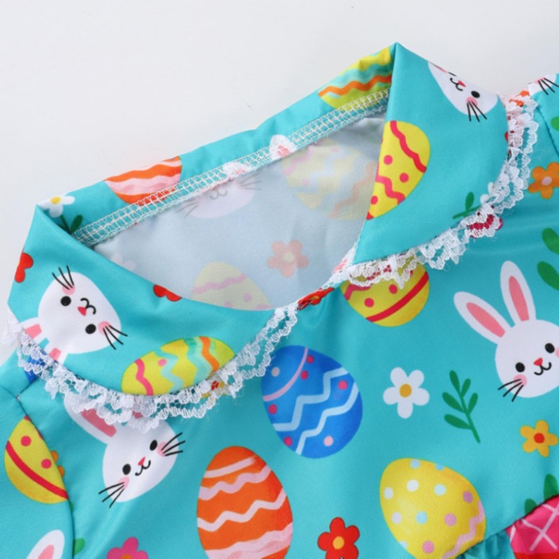 Easter Goose Outfit for 23 Inch Porch Display(Egg Rabbit Print)