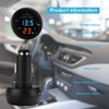 Car Voltmeter, 3 in 1 12V/24V Car USB Charger Thermometer