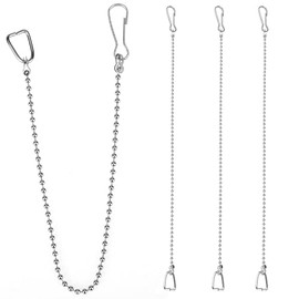 Toilet Flapper Chain 9.8inch,3PCS Stainless Steel Universal Toilet Bowl Chain Replacement With Hook and Ring Toilet Handle Beaded Chain for Most Toilet Flappers,Toilet Flapper Lift Chain Replacement