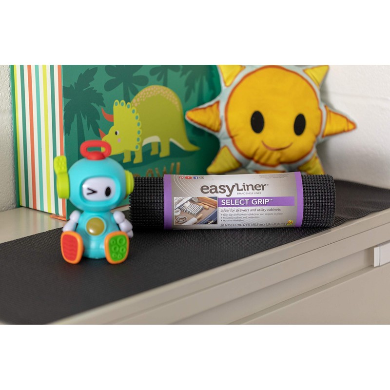 Duck Brand Select Grip EasyLiner Shelf and Drawer Liner, Non-Adhesive,