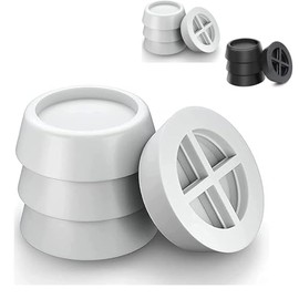 4 PCS Rubber Feet Pad for Washing Machine, Anti-vibration Rubber Feet Pad for Washing Machine Washing Machine Stabilizer for Washing Machines Frames Table (white)