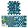 Tenedos HTC296 Celestial Wave Arabesque Glass Mosaic Tile – Iridescent