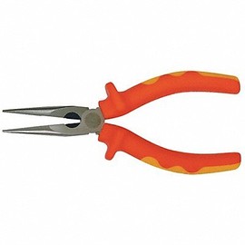 Westward 3WY56 Insulated Long Nose Plier, 6 In L
