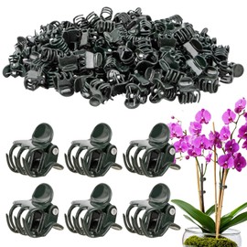 RAINFLOW 200 PCS Plant Clips Orchid Clips - Plant Support Clips for Indoor Plants, Small Plastic Garden Trellis Clips for Plant Stakes, Climbing Vine Stem Support, Orchid Plant Training Upright Growth