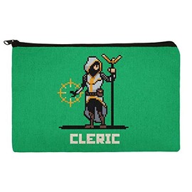 8-Bit Retro Pixel Cleric Priest Healer Games RPG Pencil Pen Organizer Zipper Pouch Case