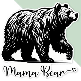 Extra Large 460mm 'Mama Bear' Permanent Sticker Decal for Cars/Windows/Bins/Walls (DW00137767)