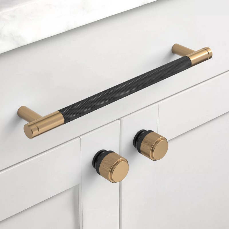 Coinkoly 10-Pack 7.5" (192mm) Champagne Bronze & Matte Black Cabinet