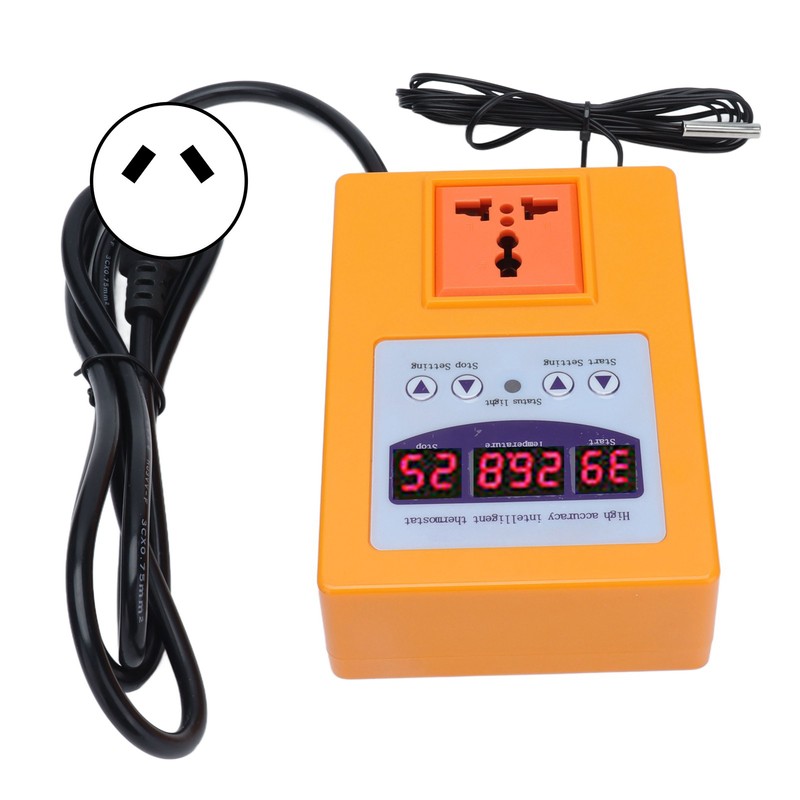 Temperature Controller Digital Display Thermostat Temp Regulator with Sensor AC110‑240VAU