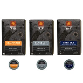 Copper Moon Coffee Gift Box, Single Serve Pods for Keurig K-Cup Brewers, Variety Pack, Medium Roast, Dark Roast and Strong Roast, 36 Count