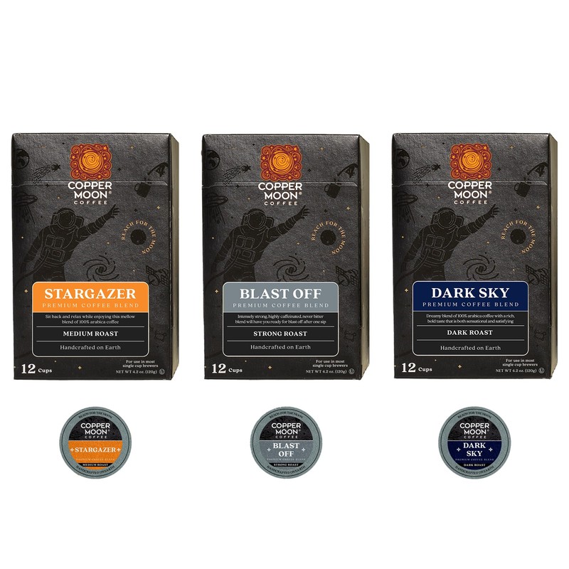 Copper Moon Coffee Gift Box, Single Serve Pods for Keurig