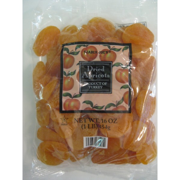 2 Packs Trader Joe's Dried Apricots 1 Lb Bags