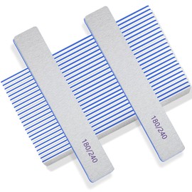 Nail File 180/240 50pcs-Nail Files for Natural Nails 180/240 Grit, Emery Boards Nail Files Double Sided, Professional Nail Filer for Nail Tech