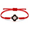 JENDEAR SHINE Clover Bracelet for Women, Hand Braided Rope Clover
