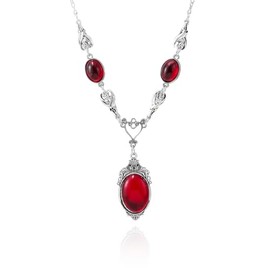 GYRMMUE Gothic Bat Pendant Necklace for Women,Vintage Cameo Bat Victoria Choker Punk Rock Style Necklaces Mystic Witch Jewelry Accessories (Red1)