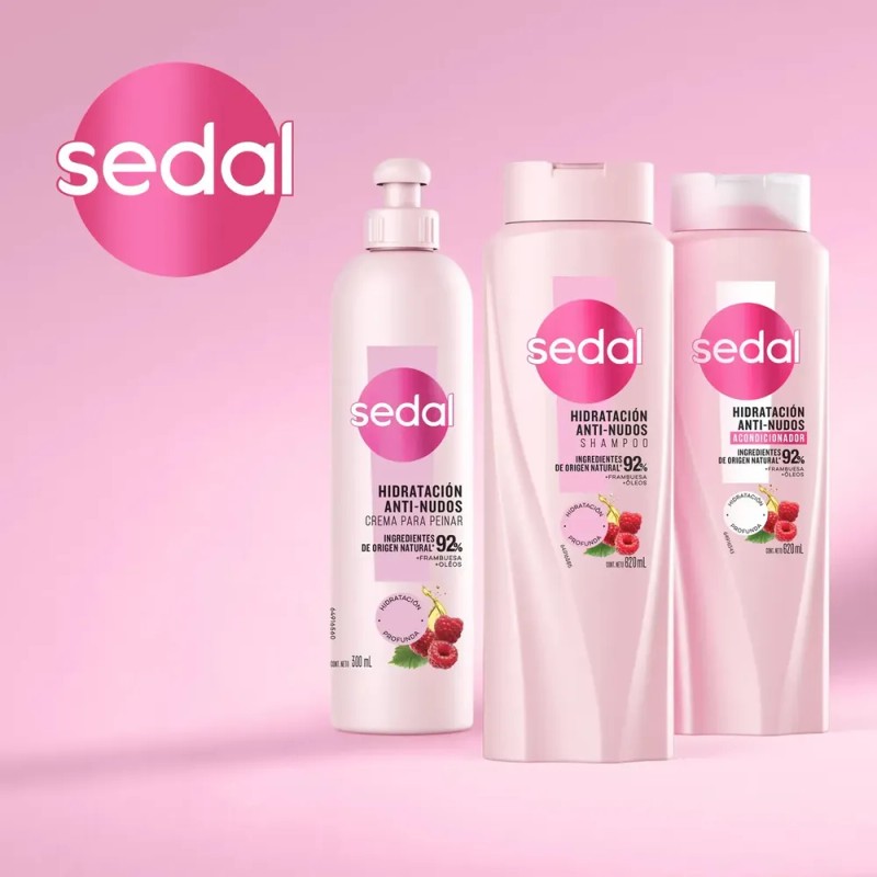 Crema Para Peinar Sedal Recarga Natural Anti Nudos, De 300ml